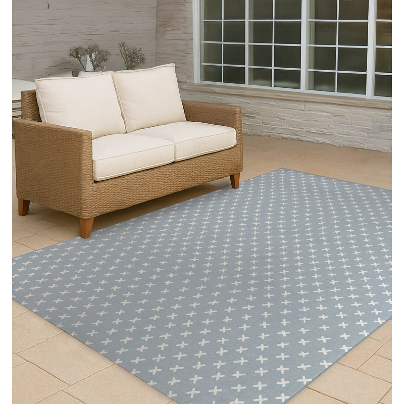 Tapis d'extérieur antidérapant Criss Cross, Rectangulaire 8 pi x 10 pi