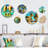 Golden Spheres Infinity I - City Metal Wall Décor