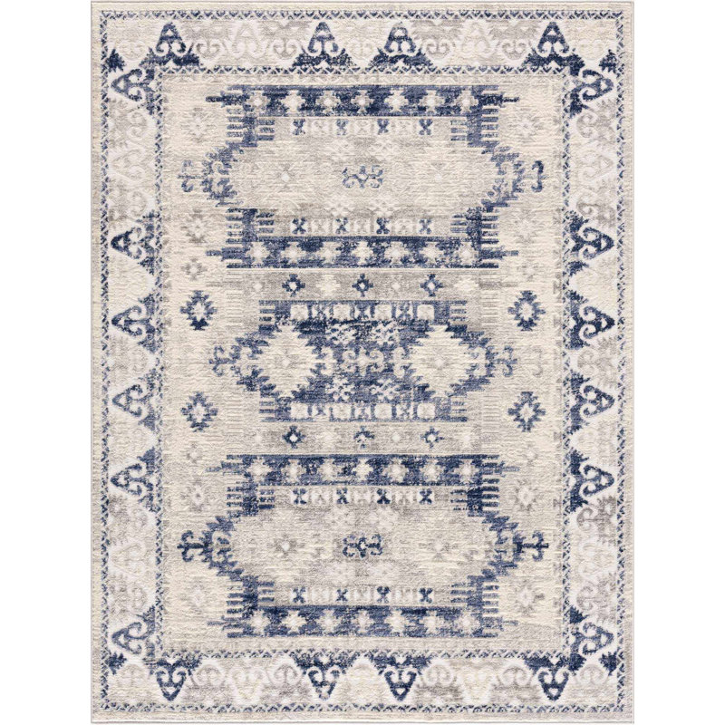Tapis oriental bleu marine Bindin, Rectangle 2 pi x 3 pi