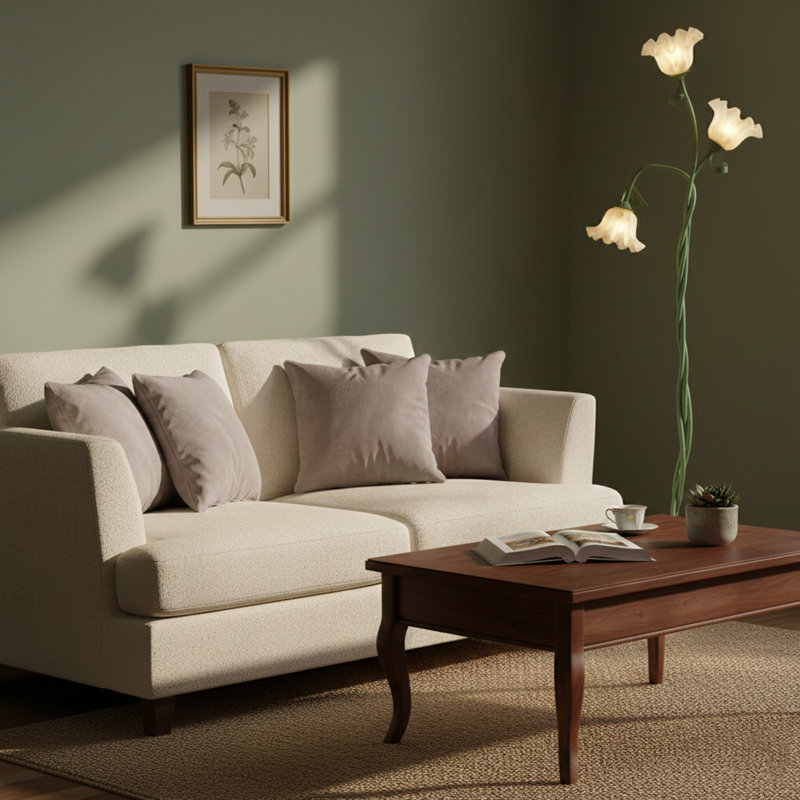 Lampe sur pied fleur, 3 températures de couleur, cou flexible réglable pour le bureau de la chambre à coucher