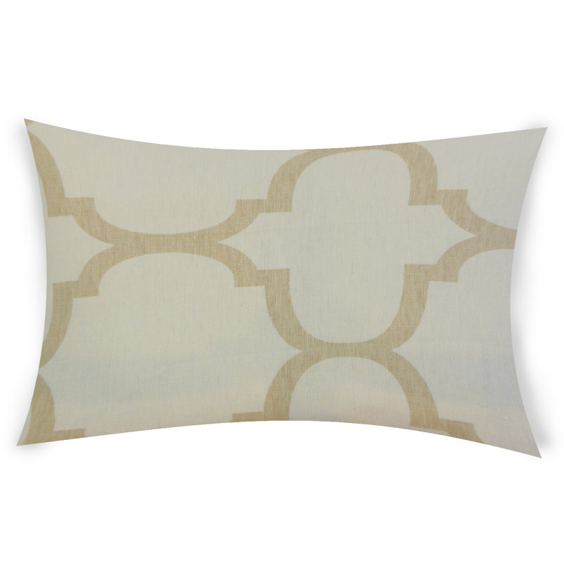 Linen Lumbar Pillow Cover & Insert, White, 12" x 18"