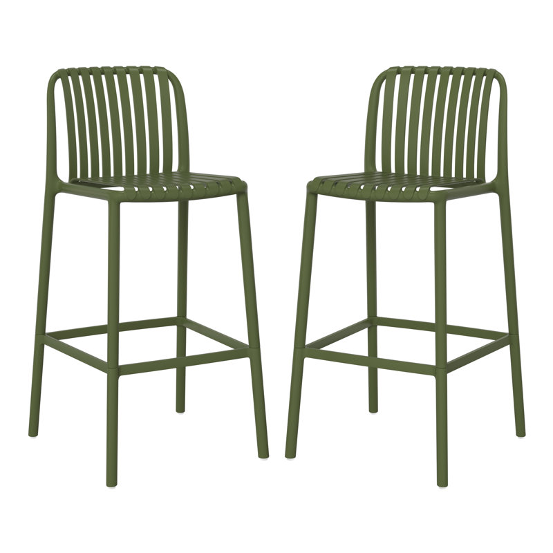 29.5" Outdoor Bar Stool, Green