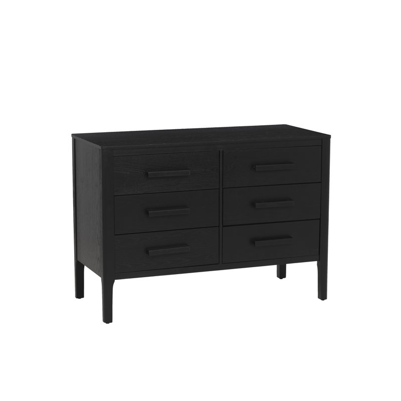 Commode 6 tiroirs Godina, Noir