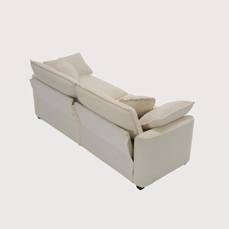 Jeneanne 2S+2S sofa upholstered armchair set, Beige Corduroy 