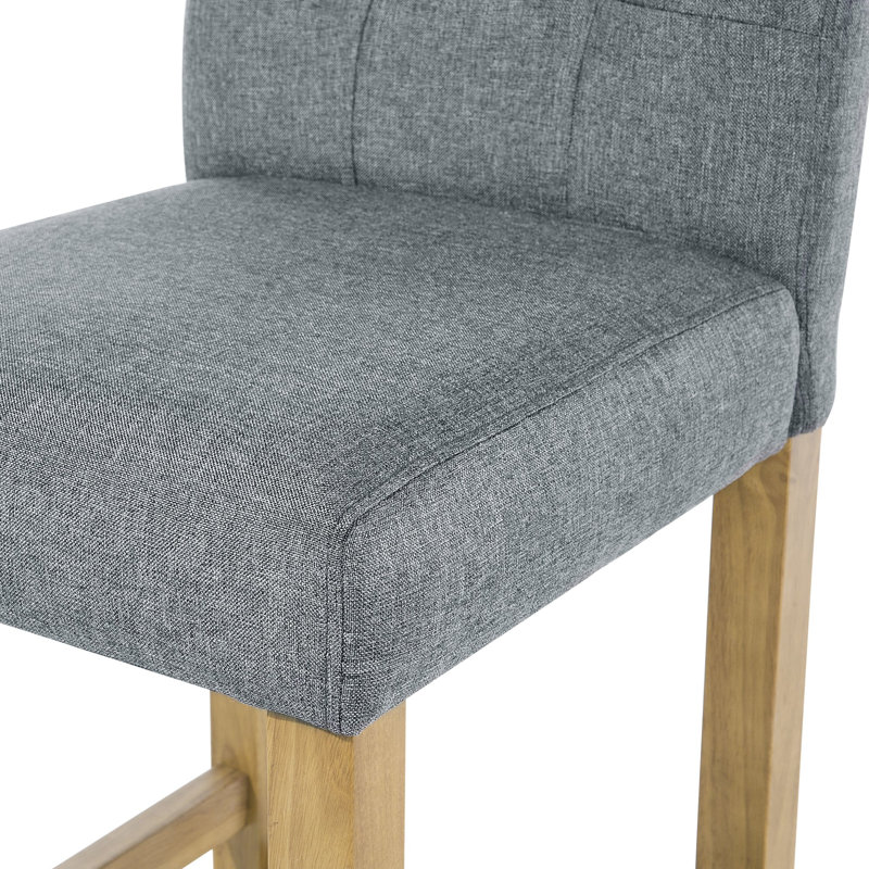 Woodhollow Upholstered Counter Stool with Solid Wood Frame
