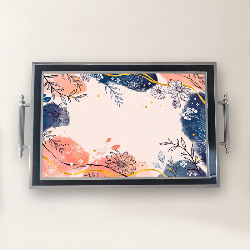 Elegant Glass Tray, 19.7 x 11.4 x 1.4 inches | 100% Durable Glass Construction | Easy to Clean with Damp Cloth | Ideal for Serving, Decorative Display, and Organizing | Stylish Addition to Home Décor