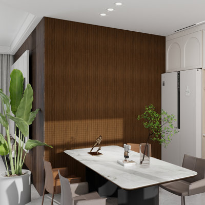 8-Pack 94 x 6.61 in 3D Fluted WPC Wall Panels for Interior Décor, 34.49 sqft.