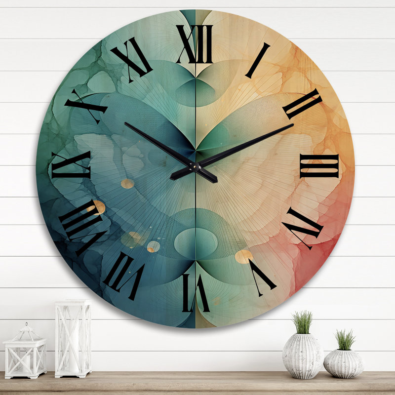 Horloge murale abstraite Contemplating Divinity, Très grand