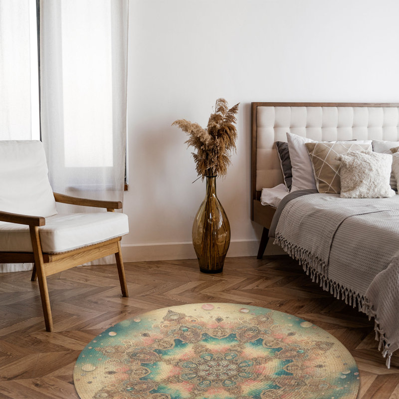 Tapis tressé Sparkling, Rond 5 pi