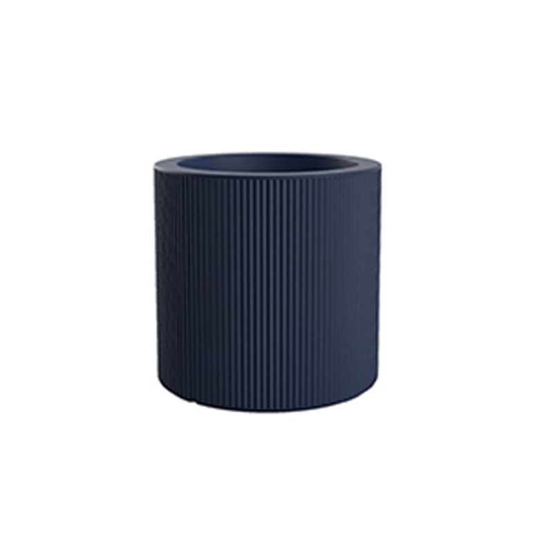 Gatsby Resin Pot Planter, Notte Blue, 15.75" H x 15.75" W x 15.75" D