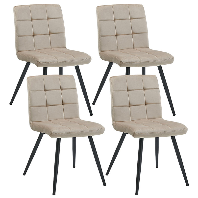 Chaise d'appoint rembourrée en velours Girton, Kaki
