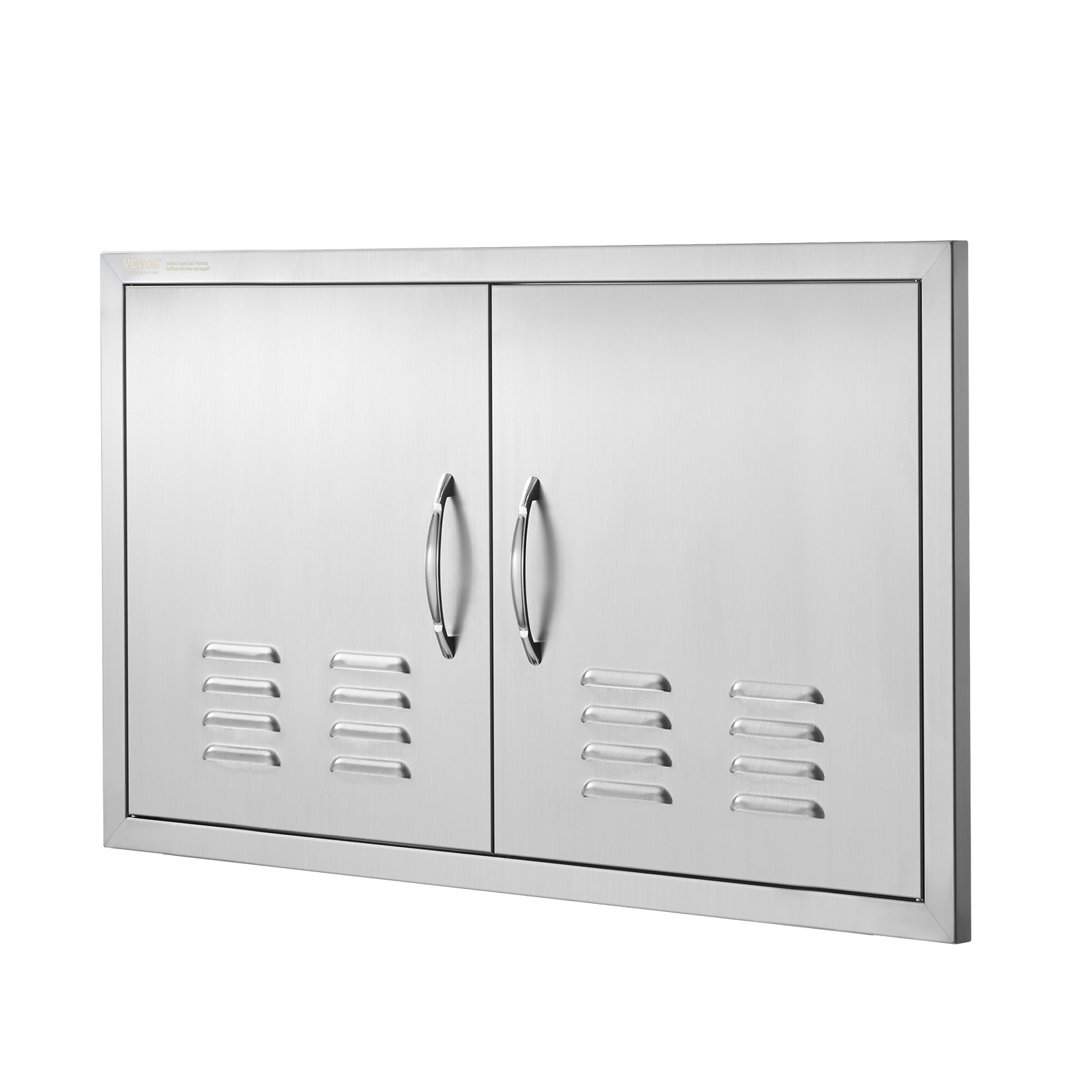 BBQ Access Door 36W x 21H Inch Double Outdoor Kitchen Door VEVOR
