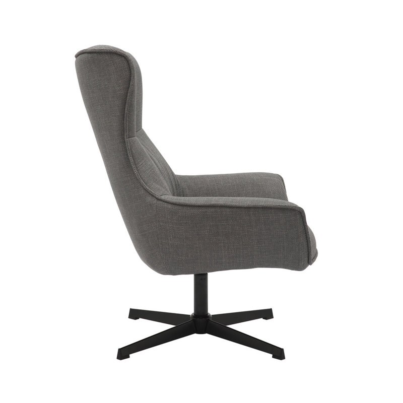 Sessel Upholstered Swivel Accent Chair, Grey/Brown/Blue