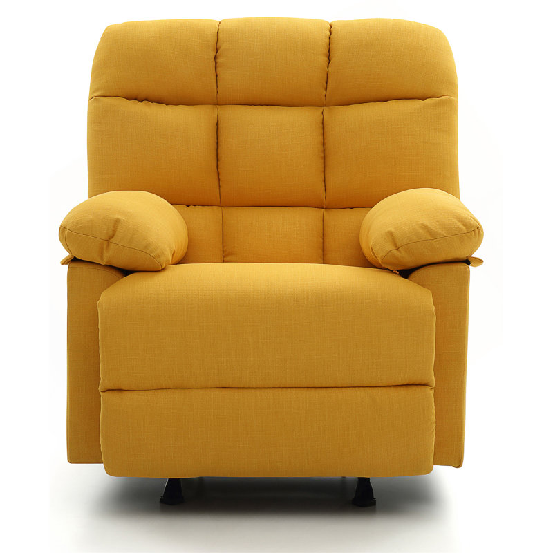 Modern Yellow Padded Arm Recliner With Comfortable Seating And Stylish Design, Perfect For Relaxation And Reading, Yellow