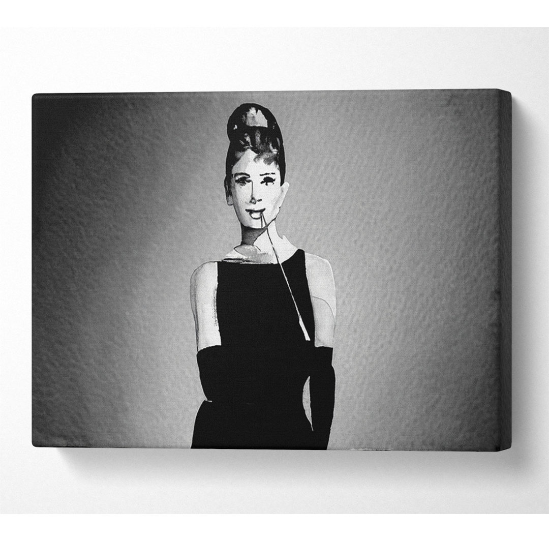 Audrey Hepburn Zigarette Frühstück bei Tiffanys - Kunstdrucke auf Leinwand