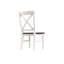 2 chaises brunes et blanches