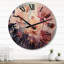 Horloge murale en bois massif Wyvette-1383503216