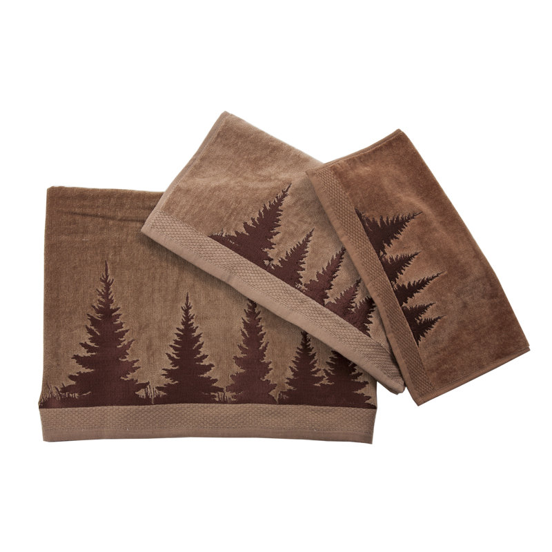 Ensemble de serviettes 3 pièces Clearwater Pines Pines, Moka