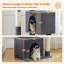 Arbre à chat XL 44 "pour grands chats 20 lb et plus, 2 condos spacieux avec grattoir épaissi de 3,4 po, grand perchoir supérieur, 2 jouets interactifs-1500210047