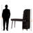 Wiley Dark Brown Finish 2-Drawer Computer Desk with Bookcase, 59.79" H X 54.76" W X 23.25" D