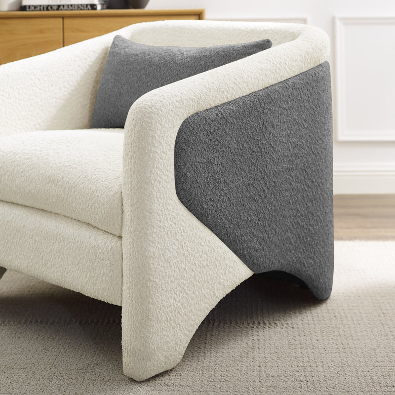 Jakameron 29,92 po de large, Blanc / gris bouclé