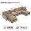 Canapé modulaire surdimensionné de 8 places l 138,29 po Heffernan-745340217-738220076