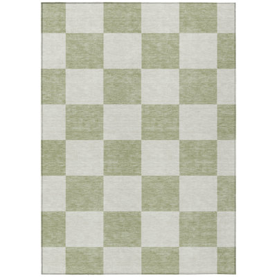 Machine Washable Indoor/Outdoor Buster ACN2345 Geometric Rug