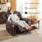 85'' Wide Modern Upholstered Genuine Leather Manual Reclining Sofa With Pillow Top Arm
