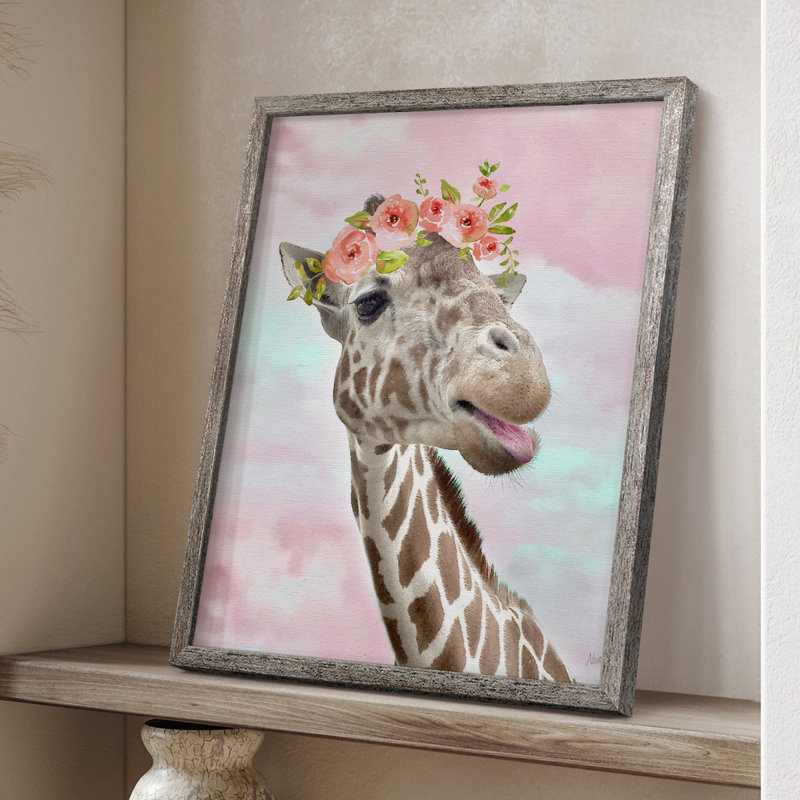 Floral Fun I, reproduction encadrée - bois massif, H 21 po x l 17 po