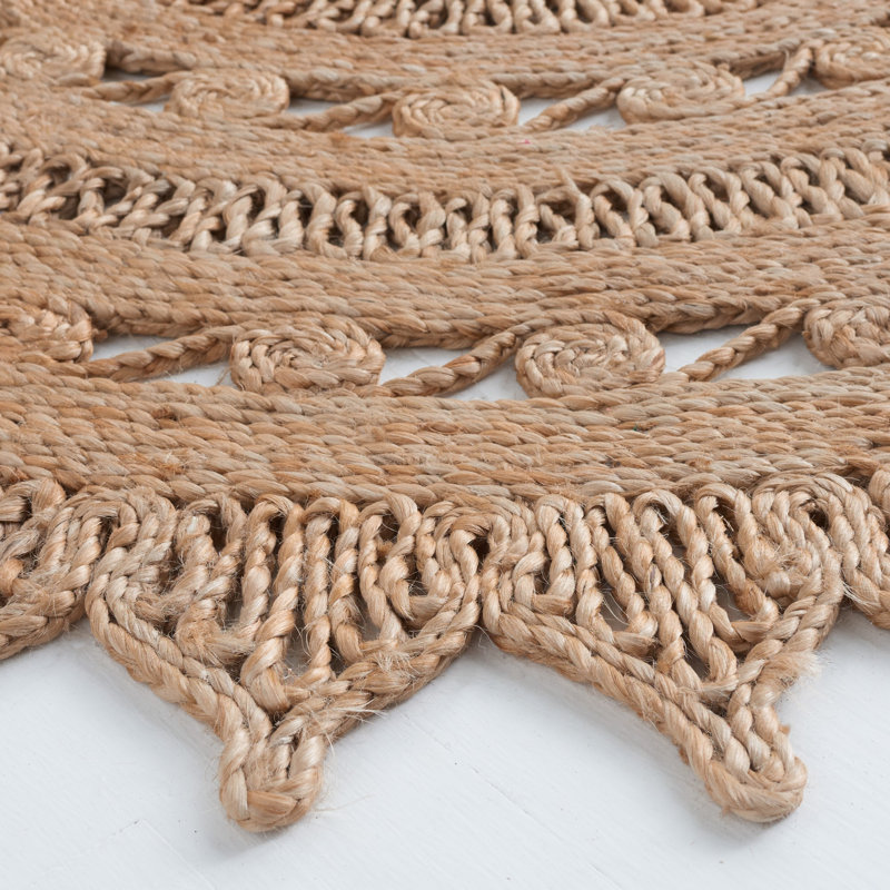 Tapis naturel en fibre naturelle 172, Rond 5 pi