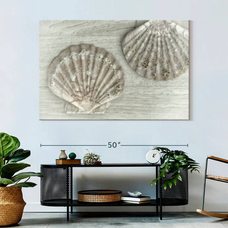 Aletra Two King Scallop Shells, 34" H x 51" W