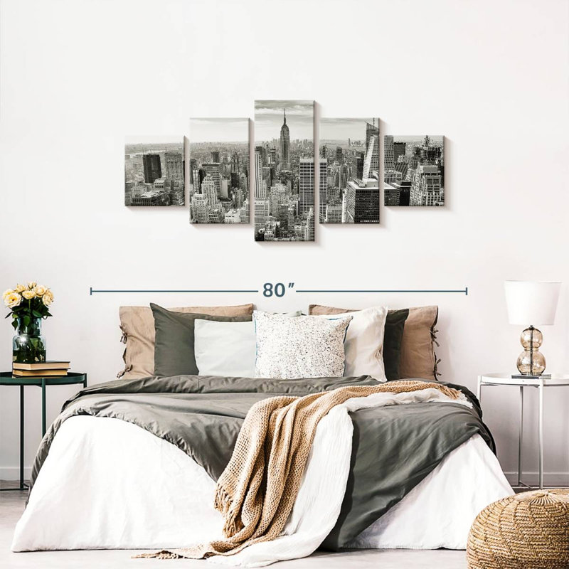 Massive Manhattan Skyline 5 pièces, H 68 po x l 30 po x P 1,25 po
