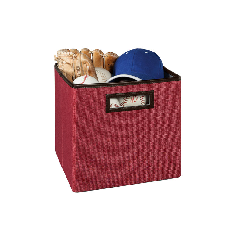 Premium Cubeicals Fabric Storage Bin, 10-pk, Red, 10