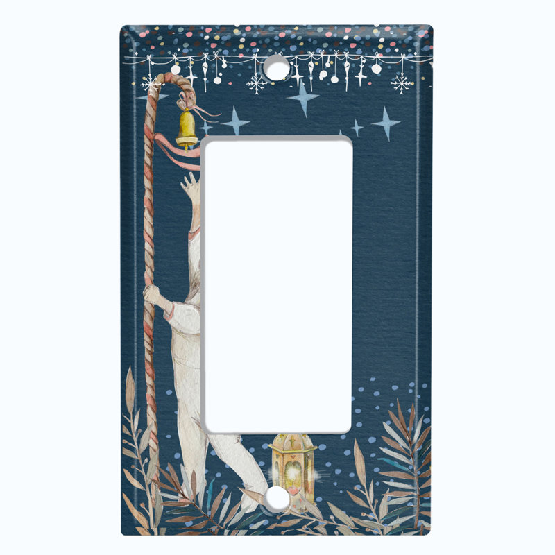 Plaque murale décorative à bascule Angel Twins, H 4,5 po x l 2,75 po x P 0,15 po