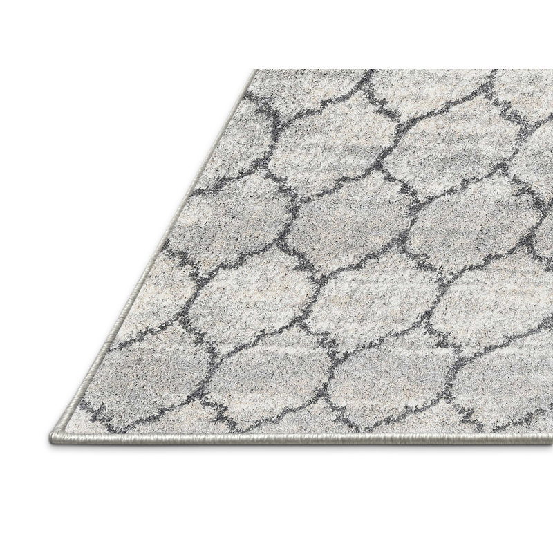 Tapis contemporain gris clair, Rectangle 2 pi x 5 pi