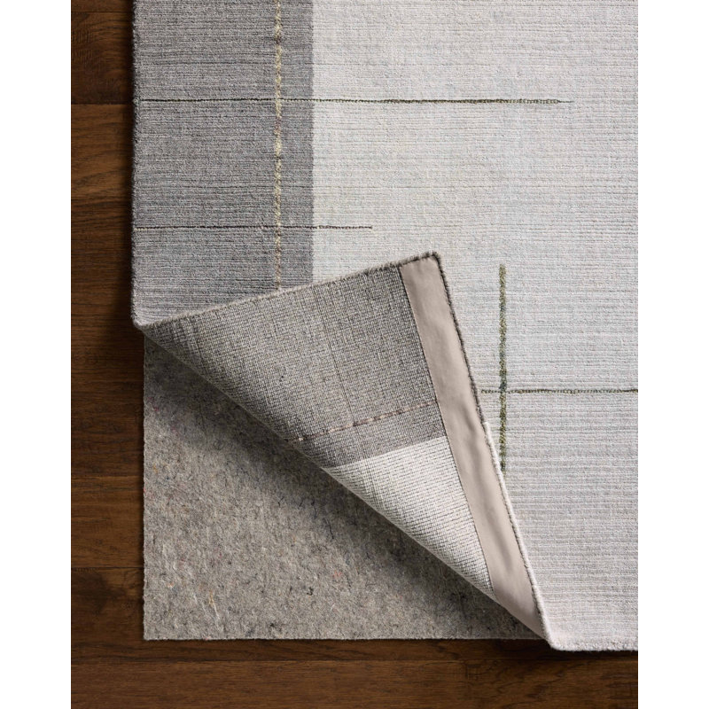 Tapis gris / olive Ivenson, Rectangle 11 pi 6 po x 15 pi