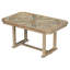 Ensemble de table de salle à manger 6 pièces en bois d'hévéa avec un beau plateau de table en grain de bois