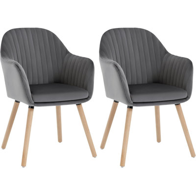 Avila 44cm H Velvet Upholstered Upholstered Back Armchair