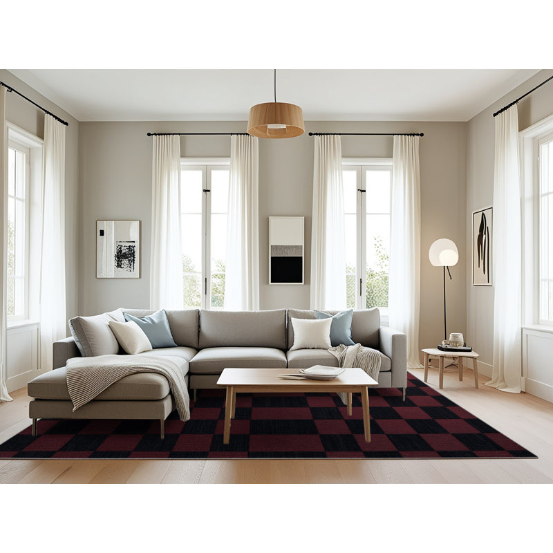Tapis mauve lavable à la machine, Rectangle 6 pi x 9 pi