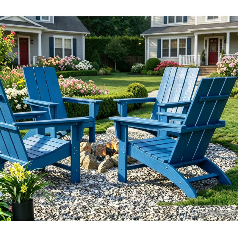 Barbour Greenture Plastic/Resin Adirondack Chair, Royal Blue