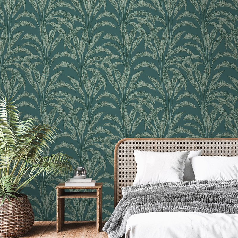 Papier peint luxueux Luxe Palm, Vert