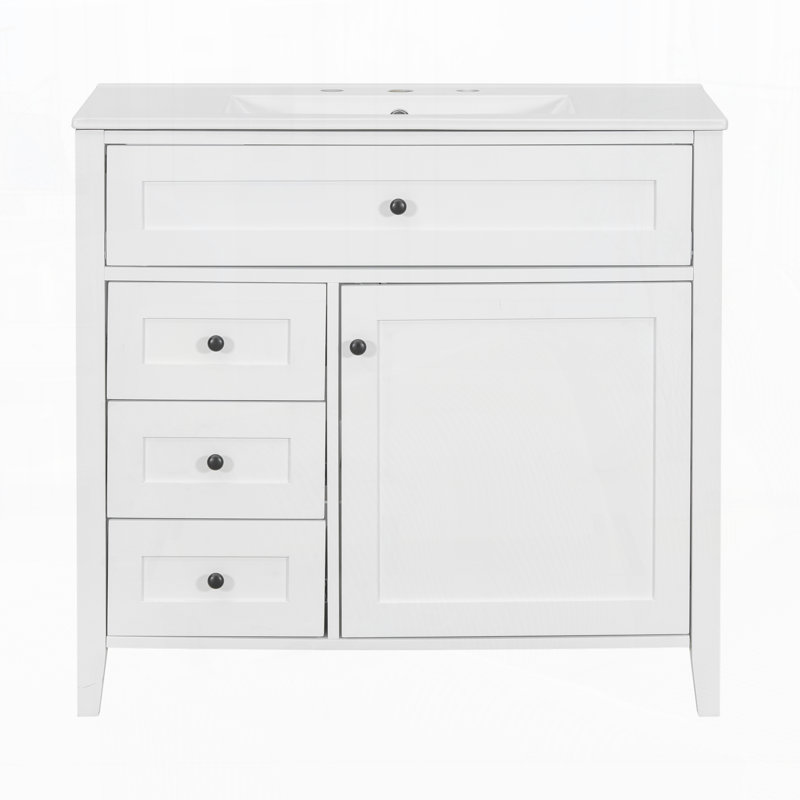Meuble-lavabo 36 po avec lavabo, Blanc