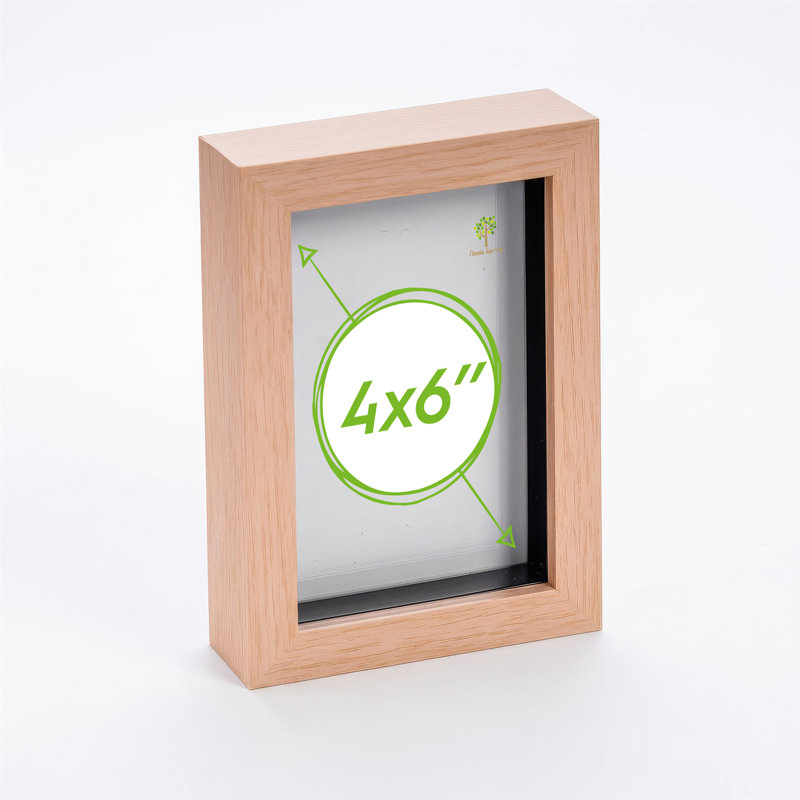 Shadow Box Picture Frame, 17.5cm H x 12.5cm W x 3.5cm D, Beige