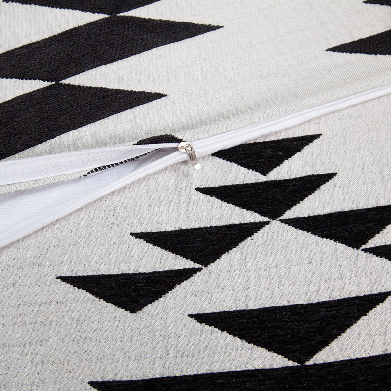 Amelia Black and White Cotton Aztec Queen Comforter Set