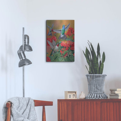 " Hummingbirds & Flowers " by William Vanderdasson