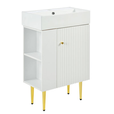Meuble-lavabo moderne avec rangement spacieux et design élégant