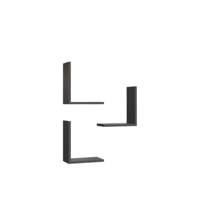 Alista 3 Piece L-Shaped Floating Shelf