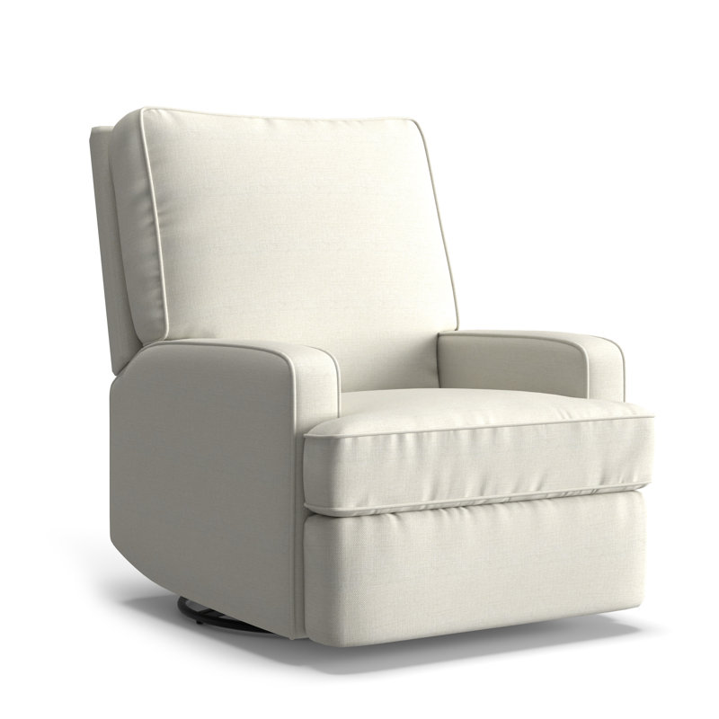 Fauteuil inclinable et pivotant Chalco, Tissu performance beige défense