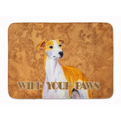 Tapis pour salle de bain en mousse à mémoire de forme pattes whippet wipe