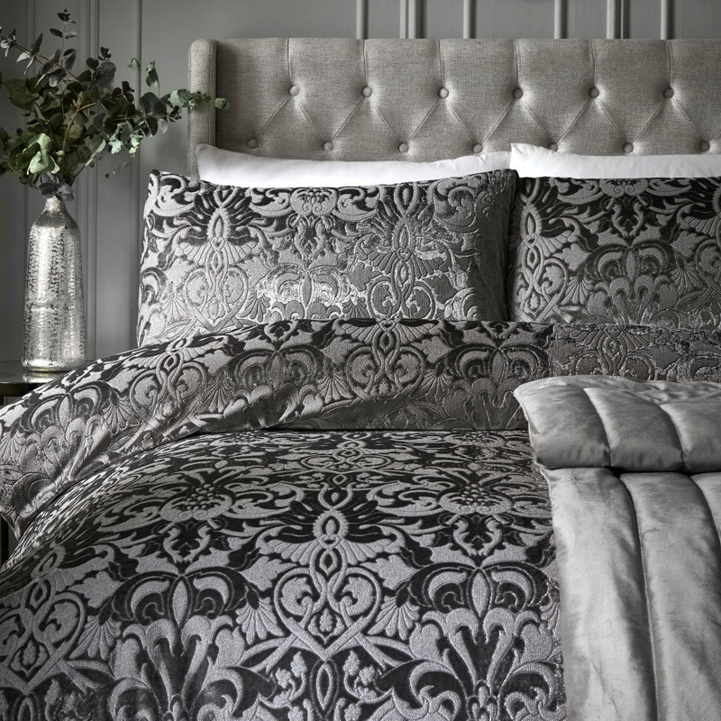 Polyester Duvet Set, Double - 2 Standard Pillowcases, Slate